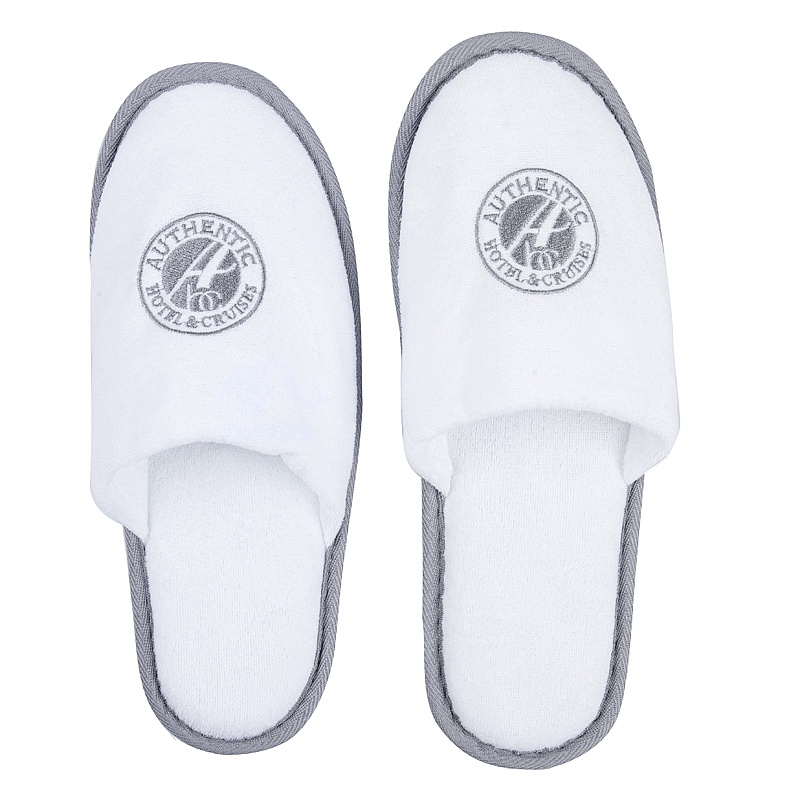 Chaussons Velours Blanc pour hôtel et SPA personnalisé